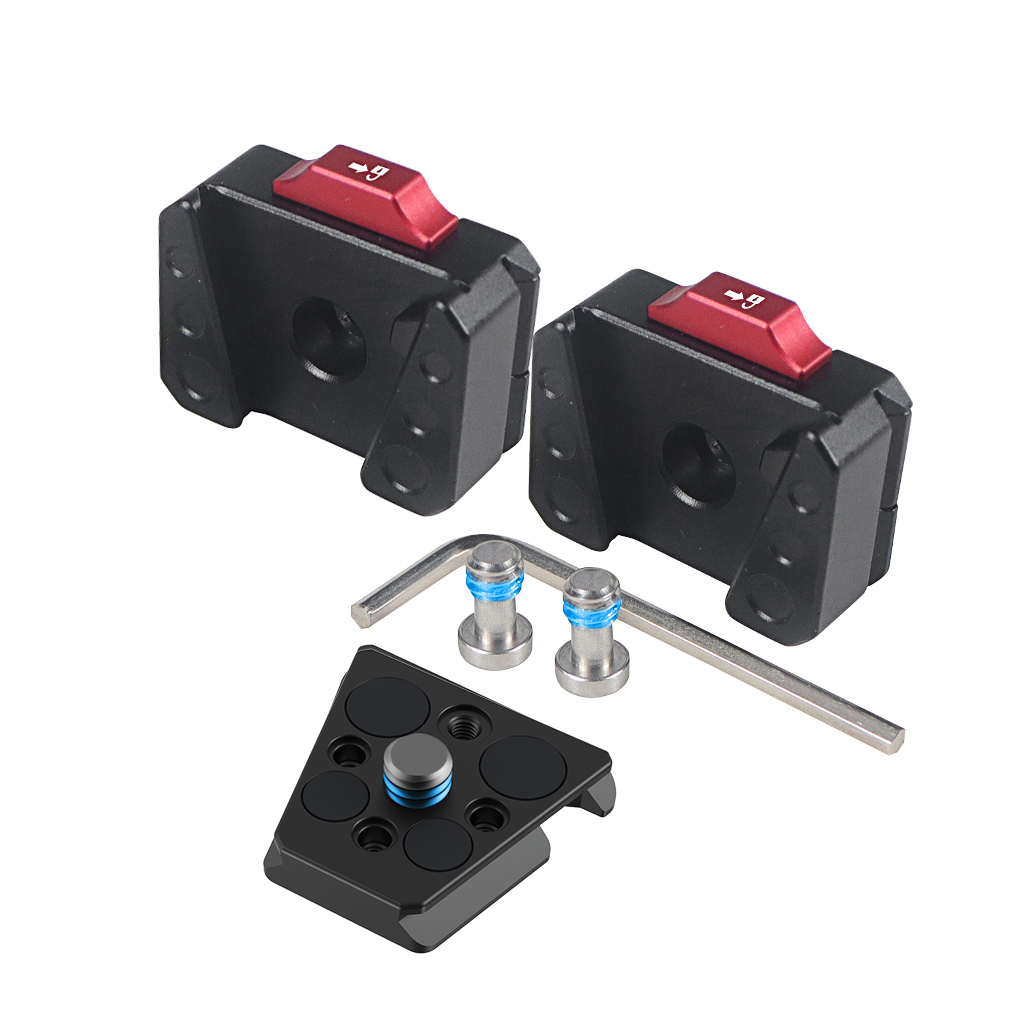 Photography Video Lighting Kit With Adjustable Tripod Stand - Anti-Sway Monitor Quick Release Clamp V