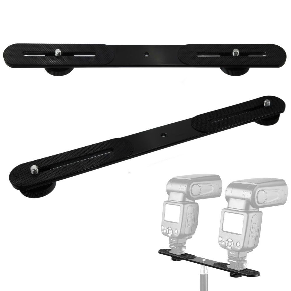 Dual Flash Bracket 1/4'' Screw - Photography Video Lighting Kit With Adjustable Tripod Stand 评论和价格