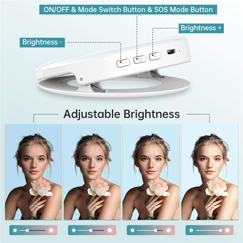 Portable LED Clip Ring Light 4 - Photography Lighting Circle 评论和价格