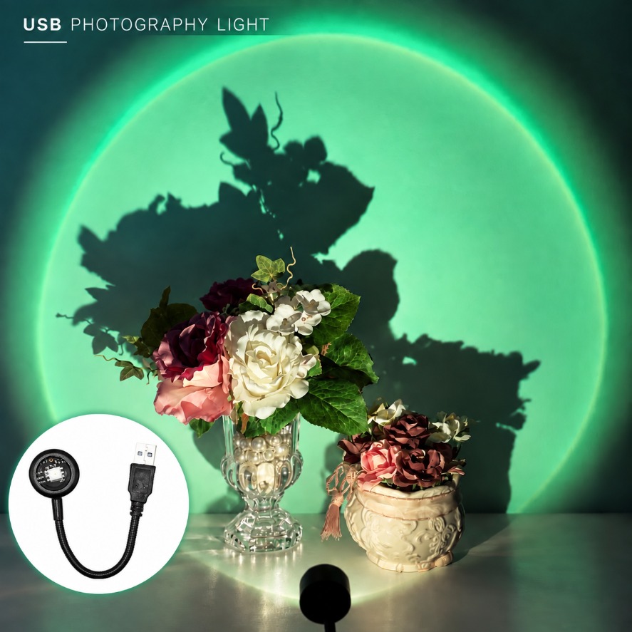 5V USB Photography Sunset Proj - Photography Lighting Circle 评论和价格