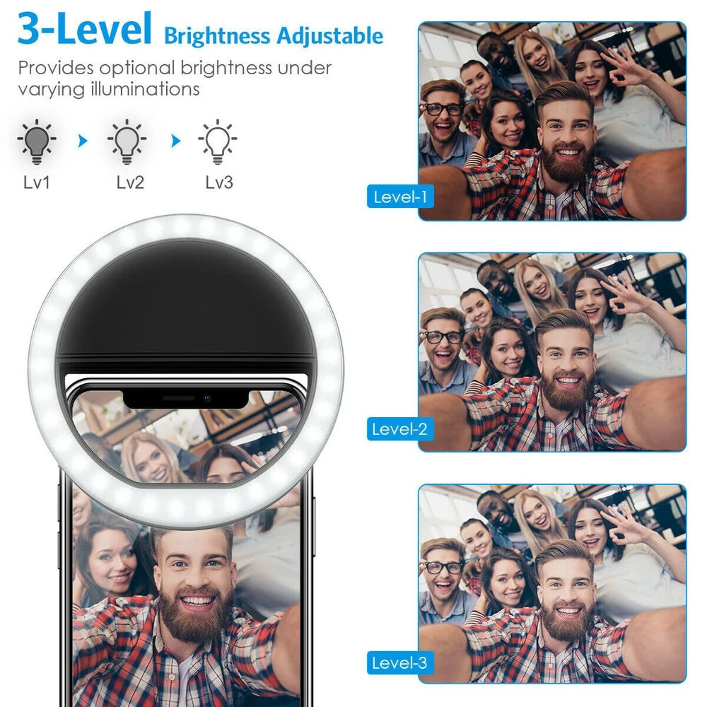 USB Charging LED Selfie Ring L - Photography Lighting Professional 评论和价格