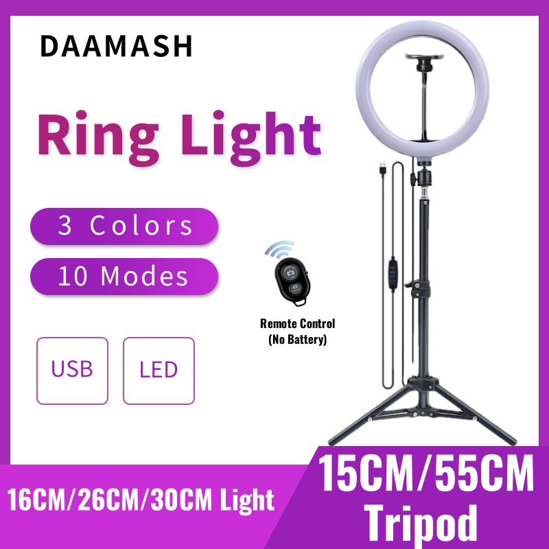 16cm/26cm/30cm LED Selfie Ring - Photography Lighting Circle 评论和价格