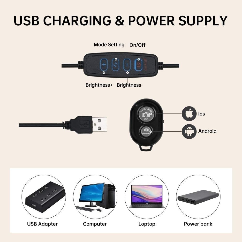 16cm/26cm/30cm LED Selfie Ring - Photography Lighting Circle 评论和价格