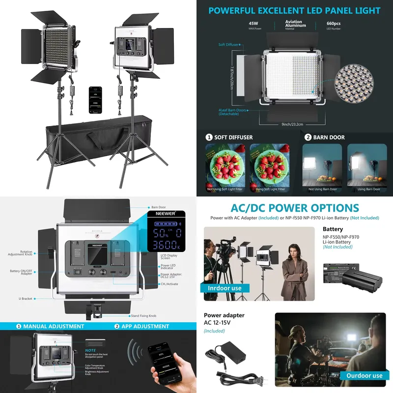 Photography Video Lighting Kit - Photography Lighting Kit Neewer 评论和价格