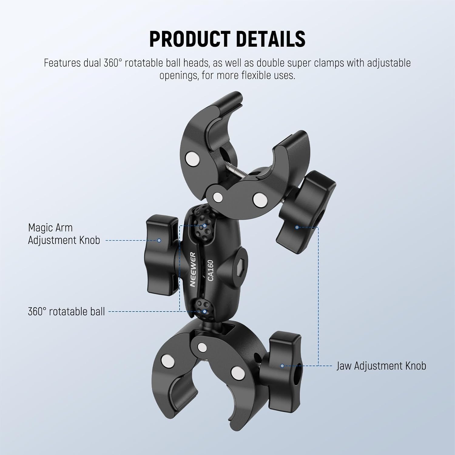 NEEWER Double Super Clamp Moun - Photography Lighting Kit Neewer 评论和价格