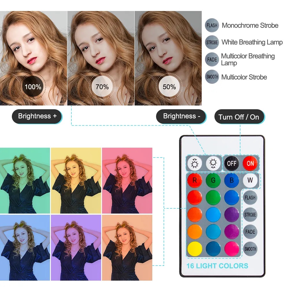 10 Inch RGB Ring Light With Re - Photography Lighting Circle 评论和价格