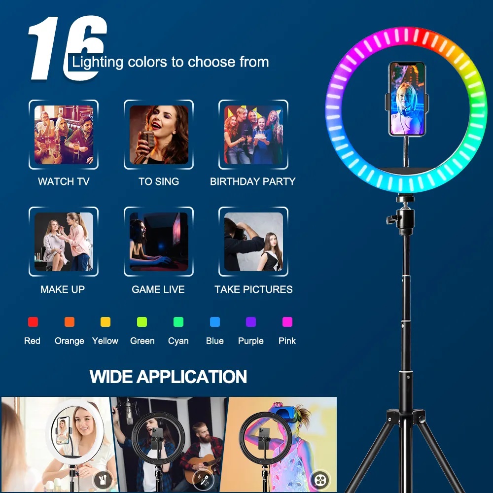 10 Inch RGB Ring Light With Re - Photography Lighting Circle 评论和价格
