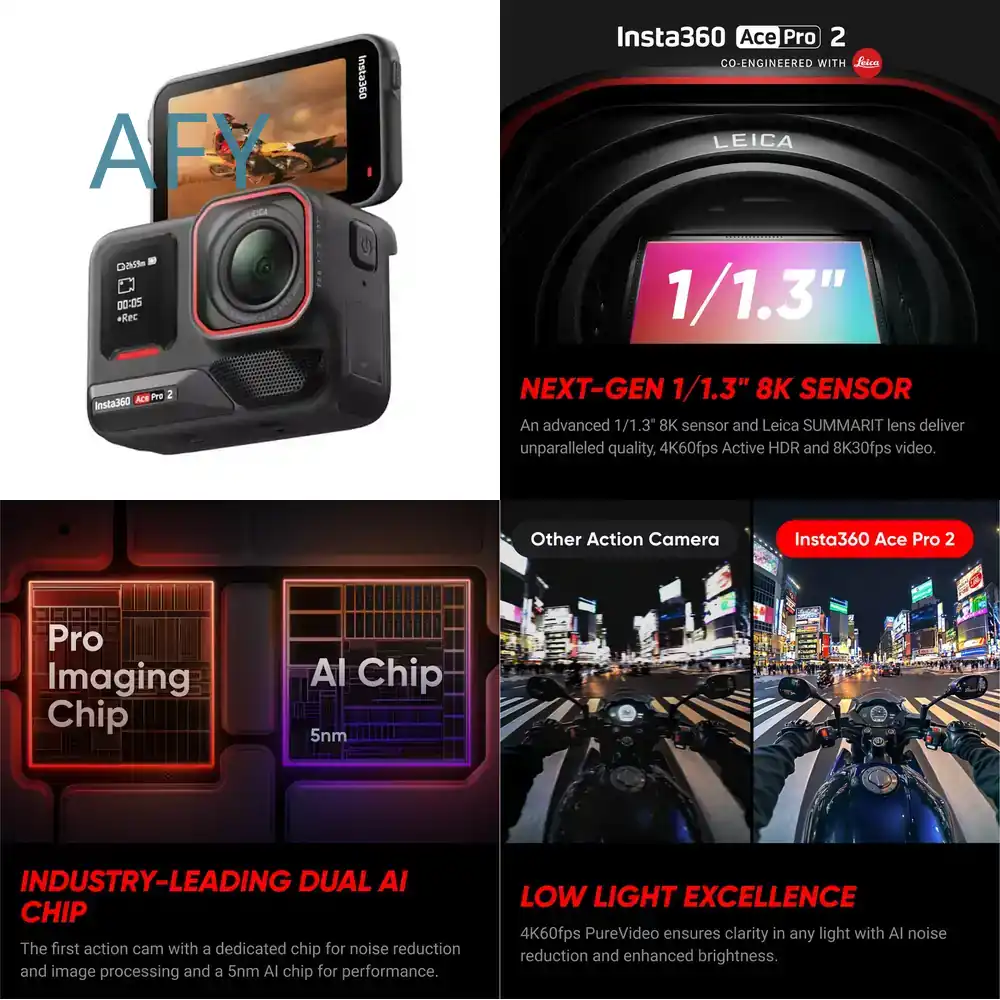 Insta360 Ace Pro 2 for Action  - Photography Lighting Ai 评论和价格