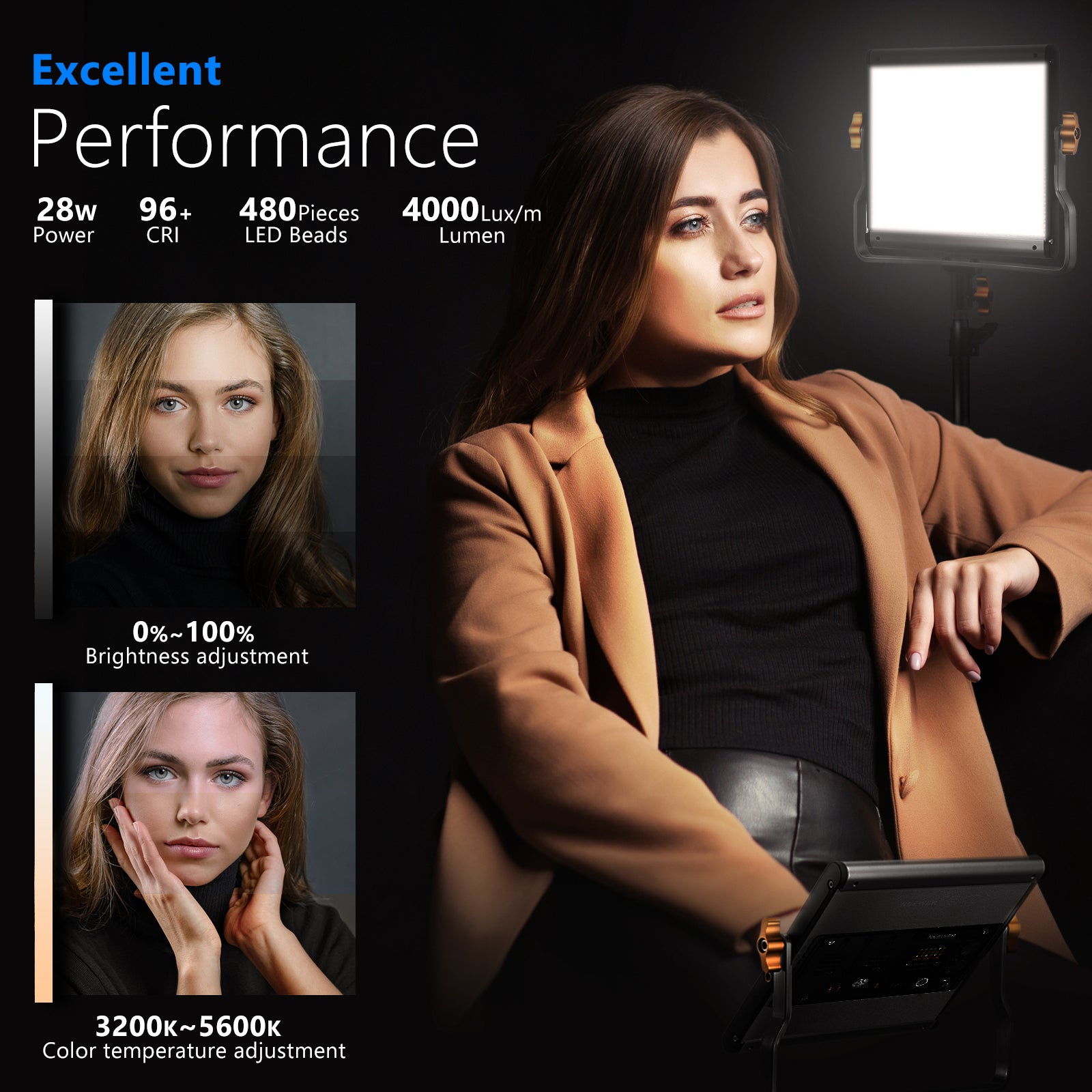 Neewer Dimmable Bi-Color LED P - Photography Lighting Kit Neewer 评论和价格