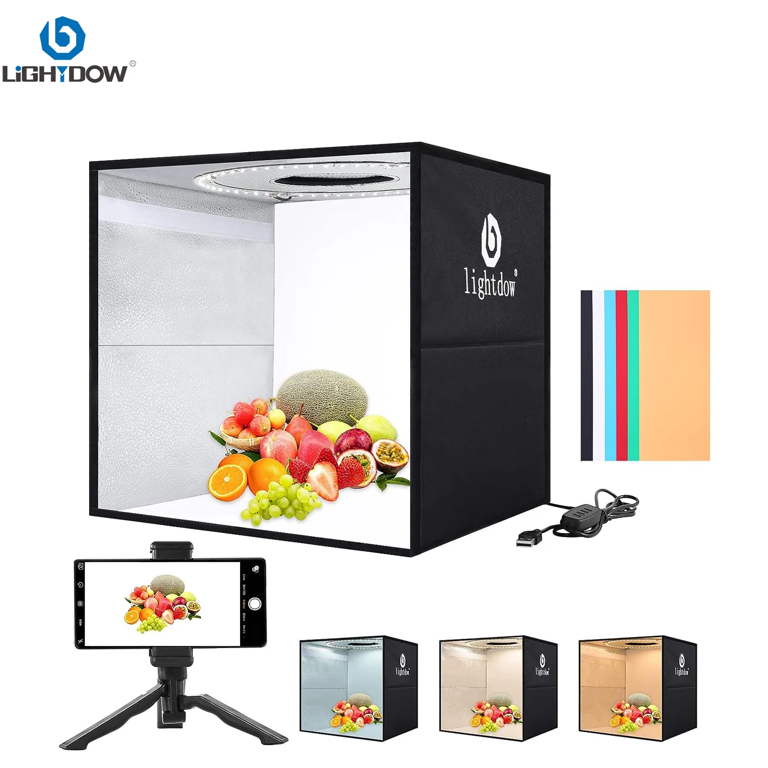 Lightdow Dimmable Photo Box LE - Photography Lightning 评论和价格