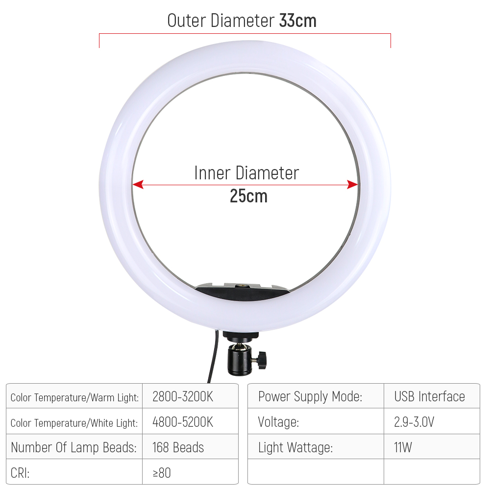 12inch RGB Led Ring Light With - Photography Lighting Circle 评论和价格